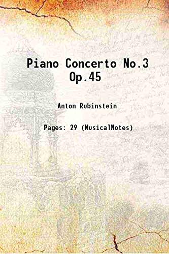 Stock image for Piano Concerto No.3 Op.45 1858 for sale by Books Puddle