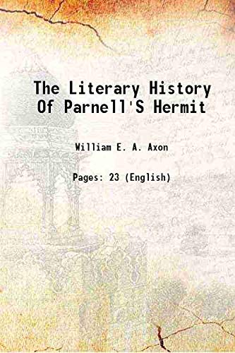 Imagen de archivo de The Literary History Of Parnell'S Hermit 1881 a la venta por Books Puddle