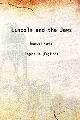 Imagen de archivo de Lincoln and the Jews 1928 a la venta por Books Puddle