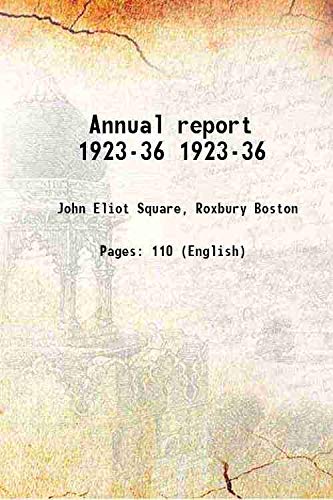 Stock image for Annual report Volume 1923-36 1885 for sale by Books Puddle