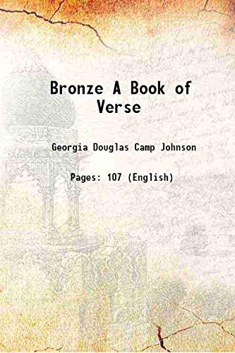 Stock image for Bronze A Book of Verse 1922 for sale by Books Puddle