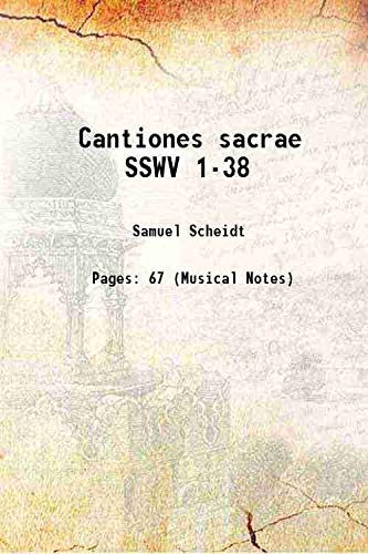 Beispielbild fr Cantiones sacrae SSWV 1-38 zum Verkauf von Books Puddle