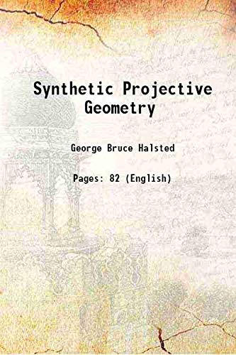 Imagen de archivo de Synthetic projective geometry 1906 a la venta por Books Puddle