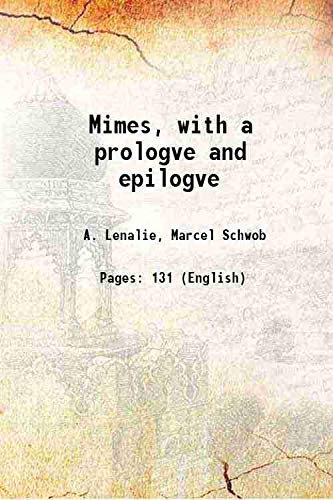 Imagen de archivo de Mimes, with a prologve and epilogve 1901 a la venta por Books Puddle