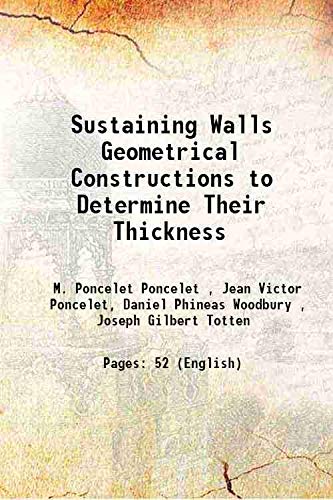 Beispielbild fr Sustaining Walls Geometrical Constructions to Determine Their Thickness 1854 zum Verkauf von Books Puddle