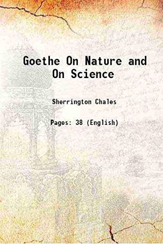 Beispielbild fr Goethe On Nature and On Science 1942 zum Verkauf von Books Puddle