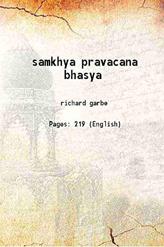 Imagen de archivo de samkhya pravacana bhasya 1895 a la venta por Books Puddle