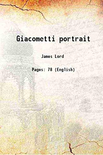 Imagen de archivo de Giacometti portrait a la venta por Books Puddle