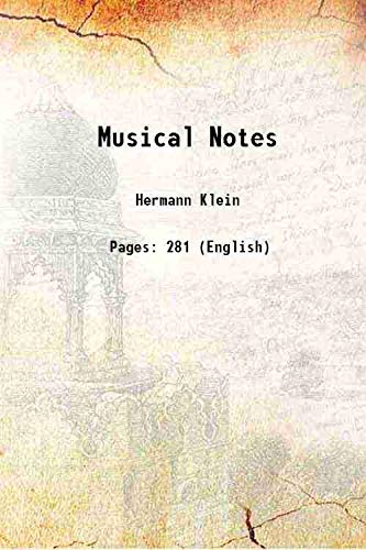 Imagen de archivo de Musical Notes 1887 a la venta por Books Puddle