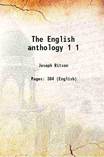 Imagen de archivo de The English anthology Volume 1 1800 a la venta por Books Puddle
