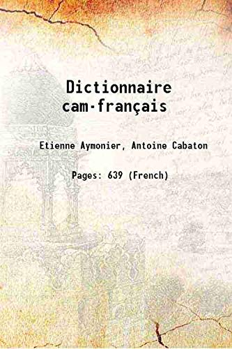 Stock image for Dictionnaire cam-fran?ais for sale by Books Puddle