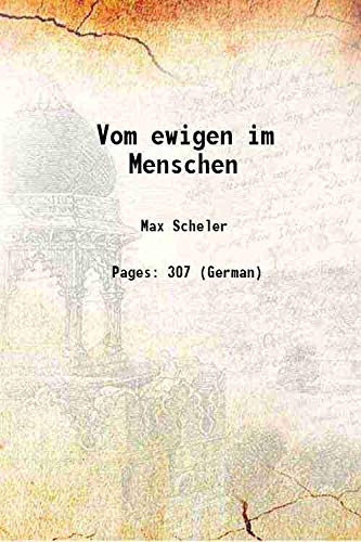 Stock image for Vom ewigen im Menschen 1923 for sale by Books Puddle