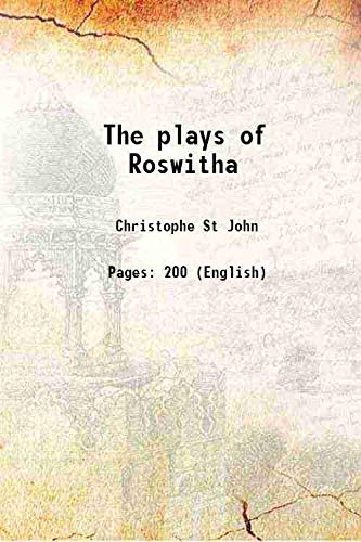 Beispielbild fr The plays of Roswitha 1923 zum Verkauf von Books Puddle