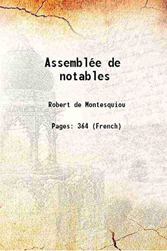 Imagen de archivo de Assembl?e de notables a la venta por Books Puddle