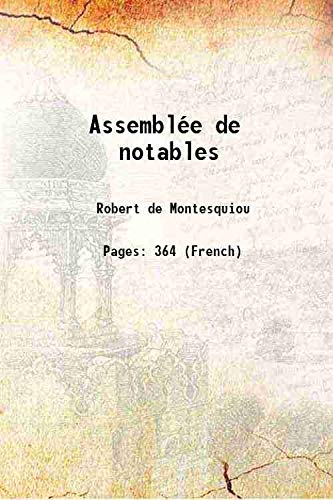Stock image for Assembl?e de notables for sale by Books Puddle
