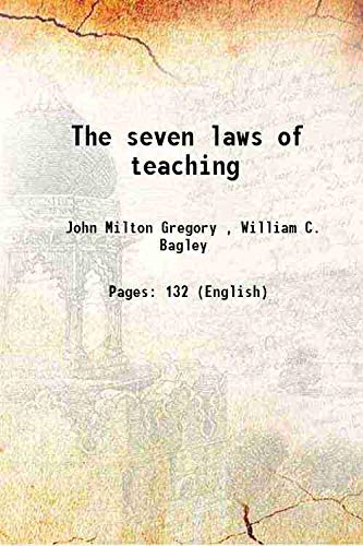 Beispielbild fr The seven laws of teaching 1917 zum Verkauf von Books Puddle