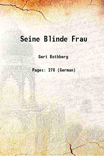 Imagen de archivo de Seine Blinde Frau 1931 a la venta por Books Puddle