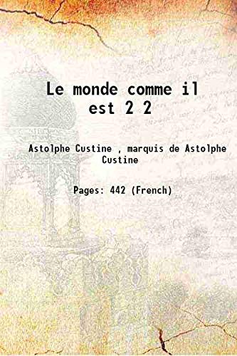 Beispielbild fr Le monde comme il est Volume 2 1835 zum Verkauf von Books Puddle