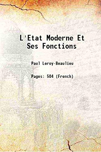 9789333456654: L'Etat Moderne Et Ses Fonctions 1900