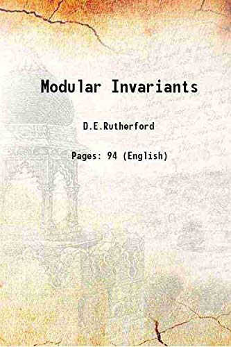 Imagen de archivo de Modular Invariants a la venta por Books Puddle