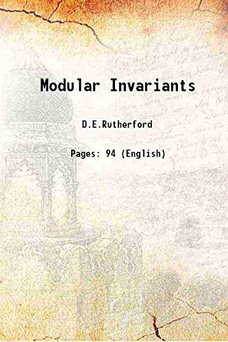 Stock image for Modular Invariants for sale by Books Puddle