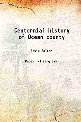 Stock image for Centennial history of Ocean county 1878 for sale by Books Puddle