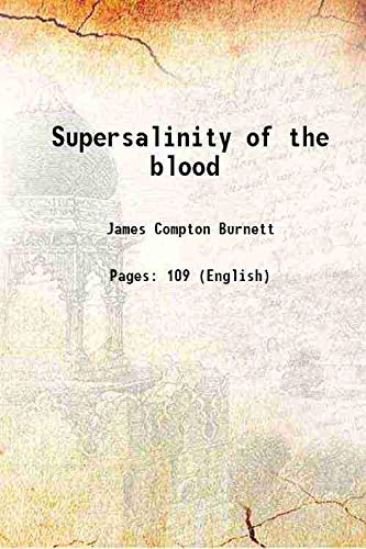 Beispielbild fr Supersalinity of the blood zum Verkauf von Books Puddle