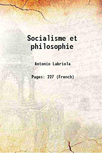 Imagen de archivo de Socialisme et philosophie 1899 a la venta por Books Puddle