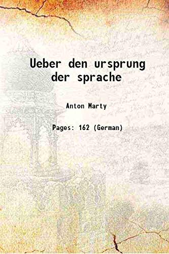 Stock image for Ueber den ursprung der sprache 1875 for sale by Books Puddle