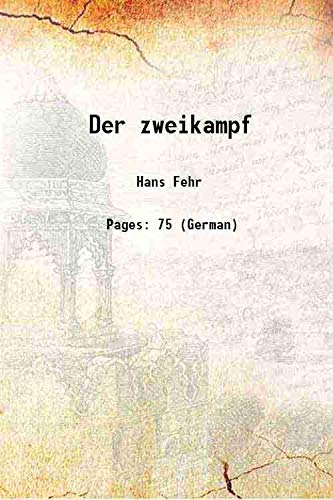 Imagen de archivo de Der zweikampf a la venta por Books Puddle