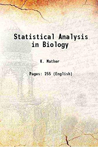 Stock image for Statistical Analysis in Biology 1943 for sale by Books Puddle