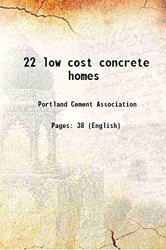 Beispielbild fr 22 low cost concrete homes 1935 zum Verkauf von Books Puddle