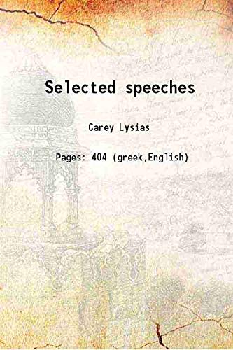 Imagen de archivo de Selected speeches a la venta por Books Puddle