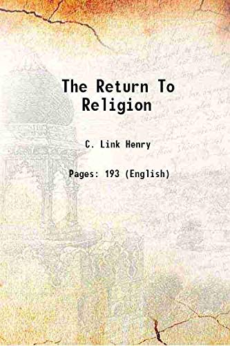 Stock image for The Return To Religion 1936 for sale by Books Puddle