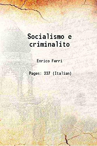 Imagen de archivo de Socialismo e criminalito 1883 a la venta por Books Puddle