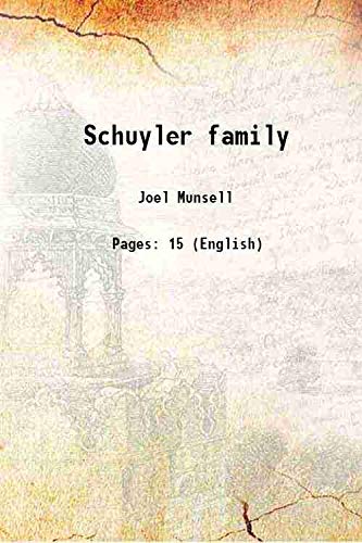 Beispielbild fr Schuyler family 1874 zum Verkauf von Books Puddle