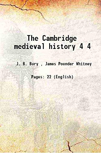 Stock image for The Cambridge medieval history Volume 4 1911 for sale by Books Puddle