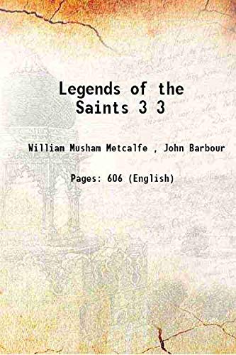 Stock image for Legends of the Saints Volume 3 1896 for sale by Books Puddle