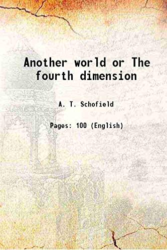 Beispielbild fr Another world or The fourth dimension 1905 zum Verkauf von Books Puddle