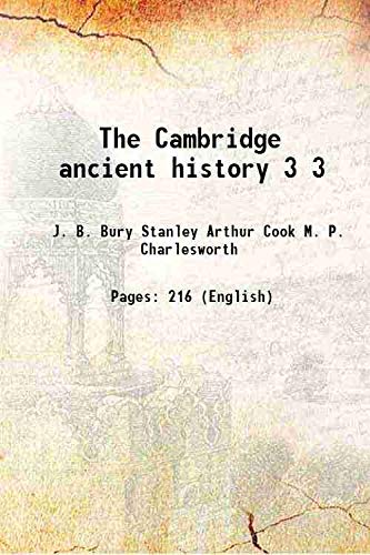 Stock image for The Cambridge ancient history Volume 3 1930 for sale by Books Puddle