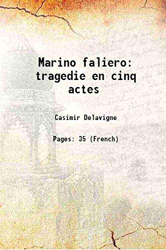 Stock image for Marino faliero tragedie en cinq actes 1829 for sale by Books Puddle