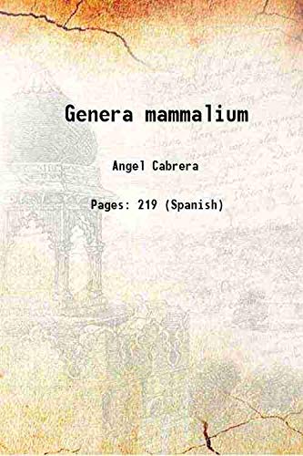 Imagen de archivo de Genera mammalium 1919 a la venta por Books Puddle