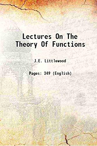 Stock image for Lectures On The Theory Of Functions 1944 for sale by Books Puddle