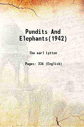 9789333495974: Pundits And Elephants(1942) 1942