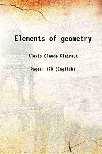 Beispielbild fr Elements of geometry 1881 zum Verkauf von Books Puddle