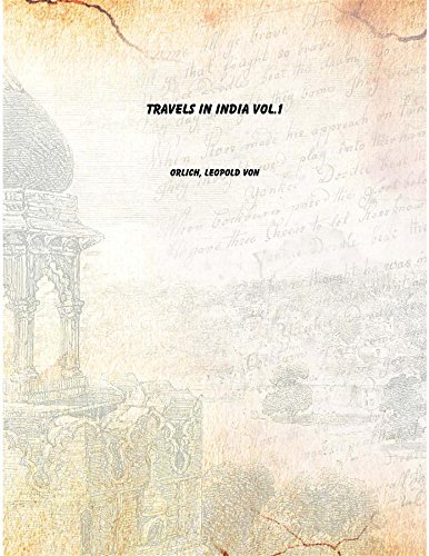 Imagen de archivo de travels in india vol.1 1845 [Hardcover] a la venta por Books Puddle