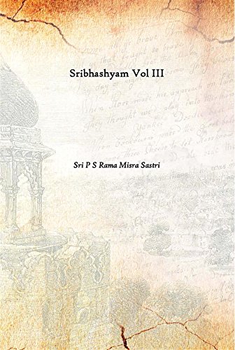 Imagen de archivo de Sribhashyam Vol. III a la venta por Books Puddle