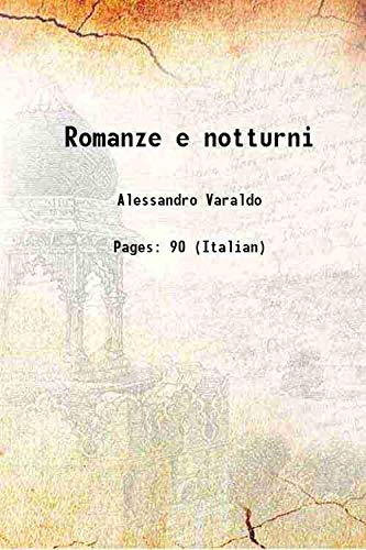 Stock image for Romanze e notturni 1904 for sale by Books Puddle