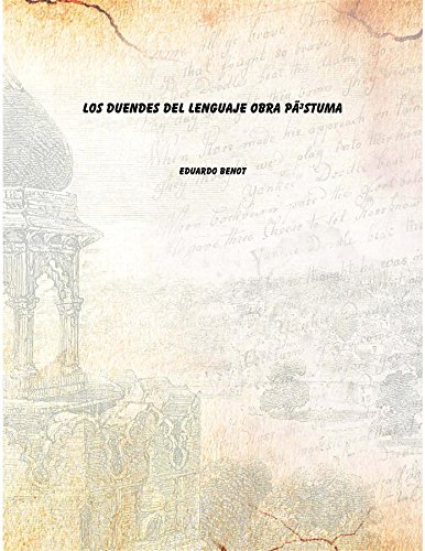 9789333625319: Los duendes del lenguaje obra pstuma [Hardcover]