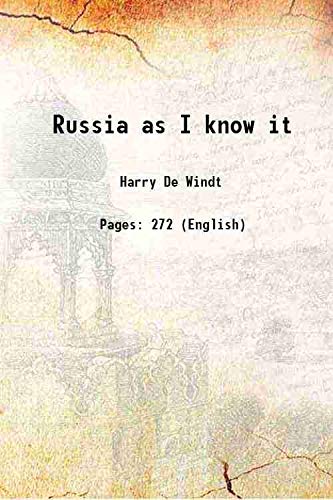 Stock image for Russia as I know it 1917 [Hardcover] for sale by Books Puddle